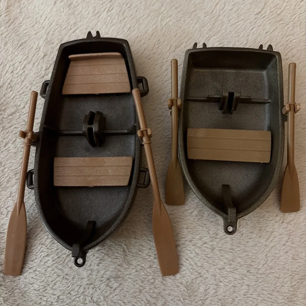 Lot Of 2 Playmobil Replacement Row Boats